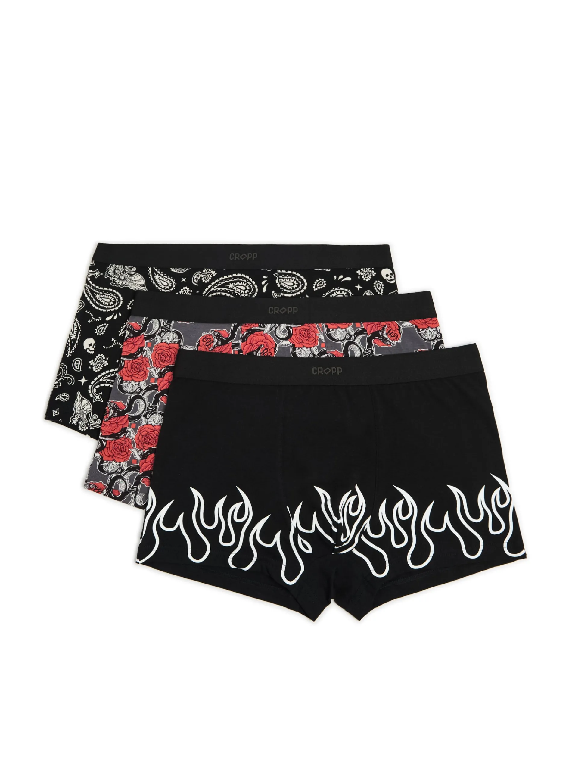 Cropp Bokserki*3 pack bokserek w stylu punk rock