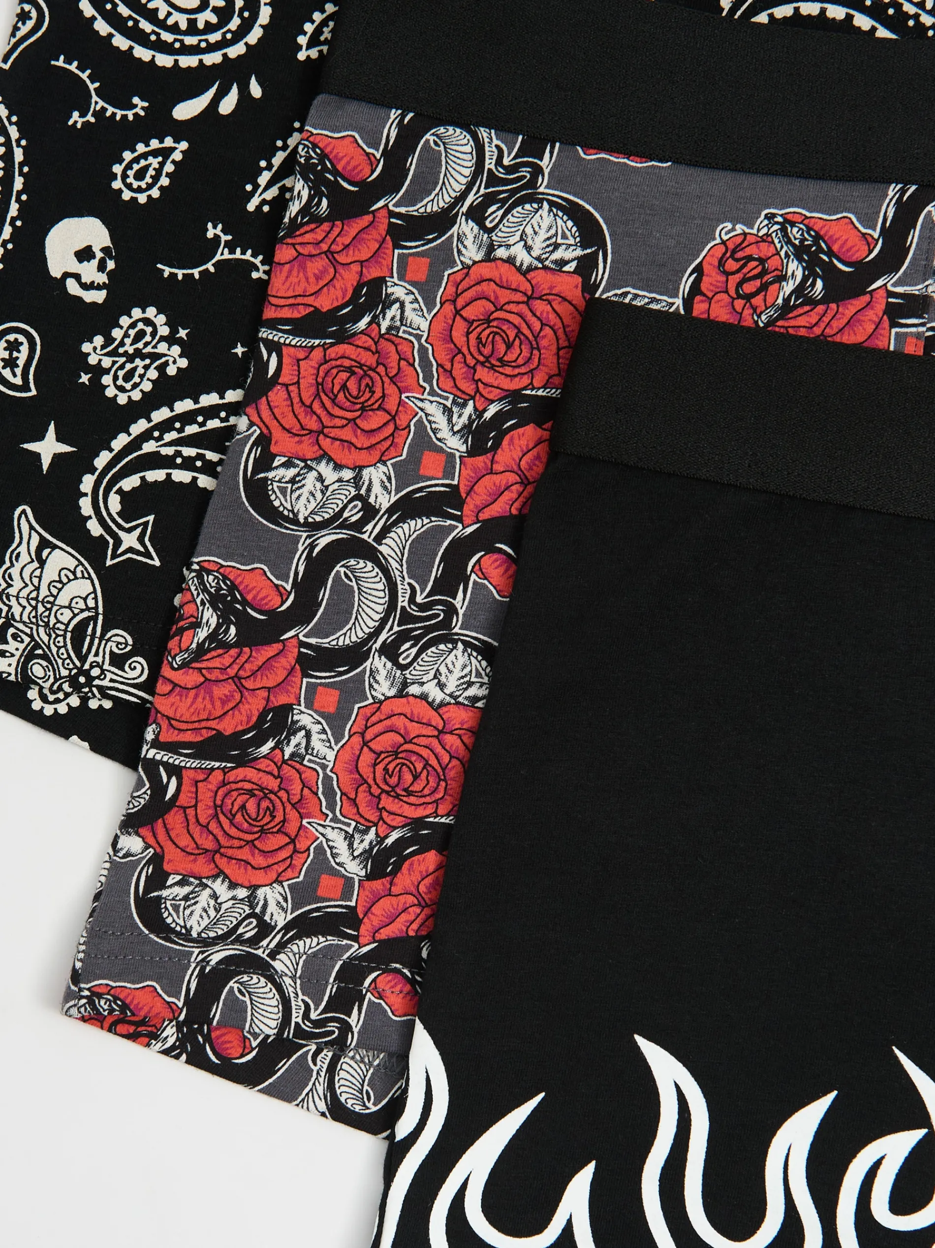 Cropp Bokserki*3 pack bokserek w stylu punk rock