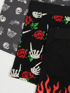 Cropp Bokserki*3 pack bokserek z motywem punk rock