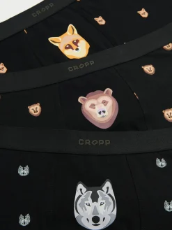 Cropp Bokserki*3 pack bokserek z motywem zwierzęcym