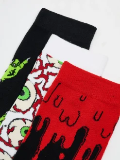 Cropp Skarpetki*3 pack długich skarpet na Halloween