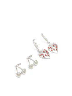 Cropp Biżuteria*2 pack kolczyków z owocowym motywem