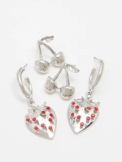 Cropp Biżuteria*2 pack kolczyków z owocowym motywem