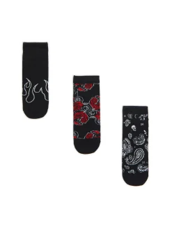 Cropp Skarpetki*3 pack krótkich skarpet z printem
