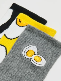 Cropp Skarpetki*3 pack skarpet z motywem jajek