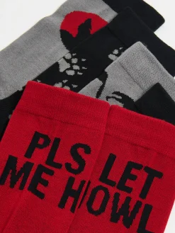 Cropp Skarpetki*5 pack skarpet z wilkami