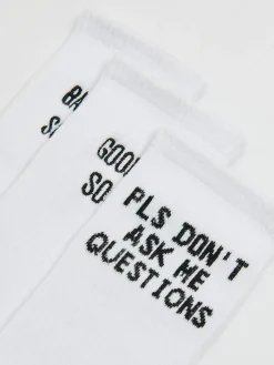 Cropp Skarpetki*3 pack skarpet ze sloganami