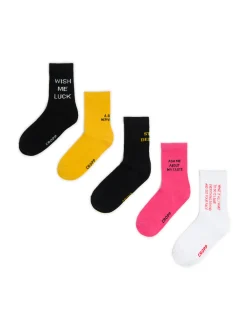 Cropp Skarpetki*5 pack skarpet ze sloganami