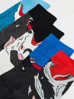 Cropp Skarpetki*5 pack skarpet ze zwierzętami
