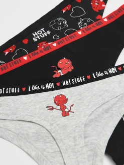 Cropp Bielizna*3 pack stringów Hot Stuff The Lttle Devil