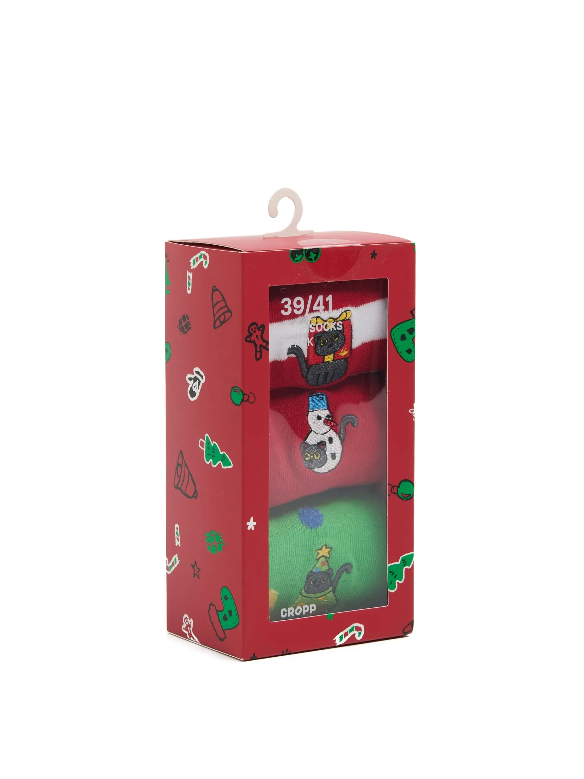 Cropp Akcesoria Świąteczne|Skarpety, Rajstopy*3 pack świątecznych skarpet z kotami