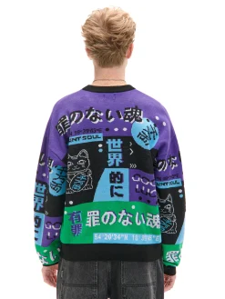 Cropp Swetry*Żakardowy sweter z chińskimi symbolami