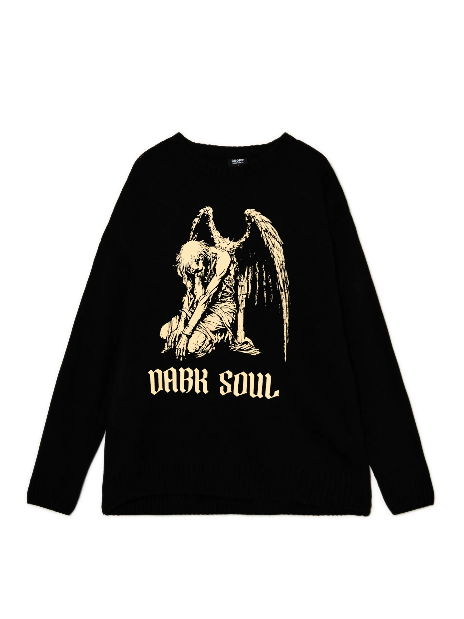 Cropp Swetry*Żakardowy sweter z nadrukiem