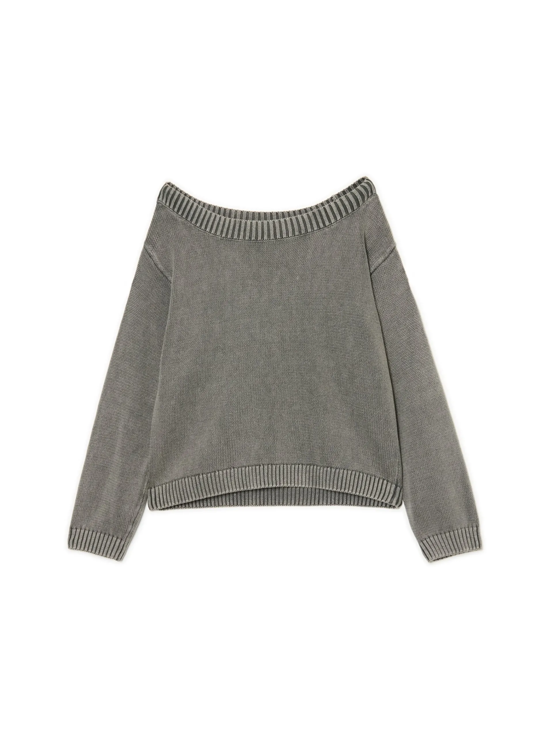 Cropp Swetry*Antracytowy sweter z odkrytymi ramionami