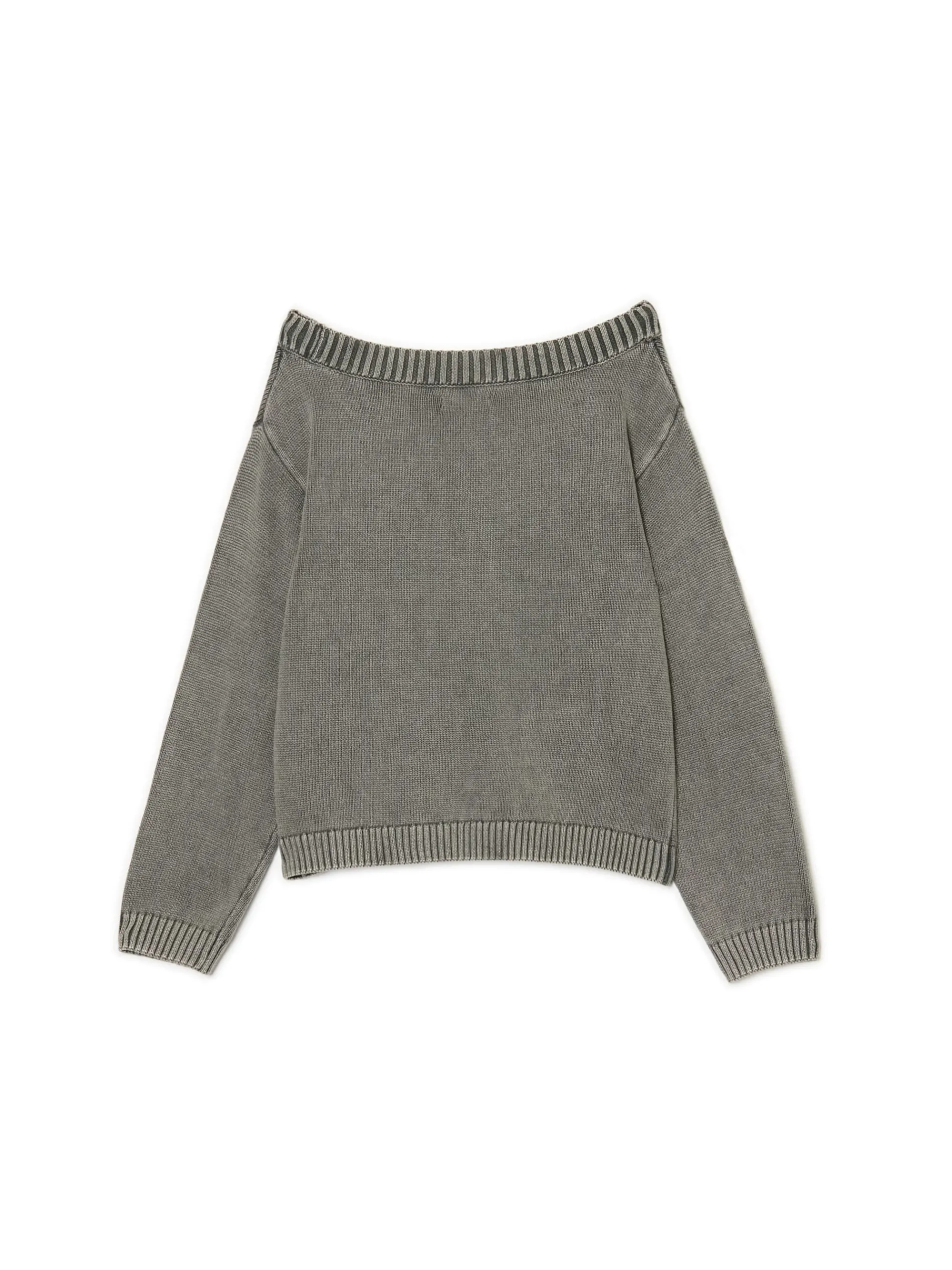 Cropp Swetry*Antracytowy sweter z odkrytymi ramionami