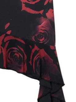 Cropp Sukienki, Kombinezony*Asymetryczna sukienka mini w róże