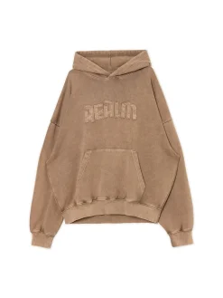 Cropp Bluzy*Beżowa bluza hoodie z efektem sprania