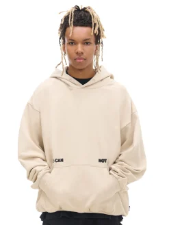 Cropp Bluzy*Beżowa bluza loose z kapturem