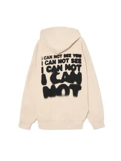 Cropp Bluzy*Beżowa bluza loose z kapturem