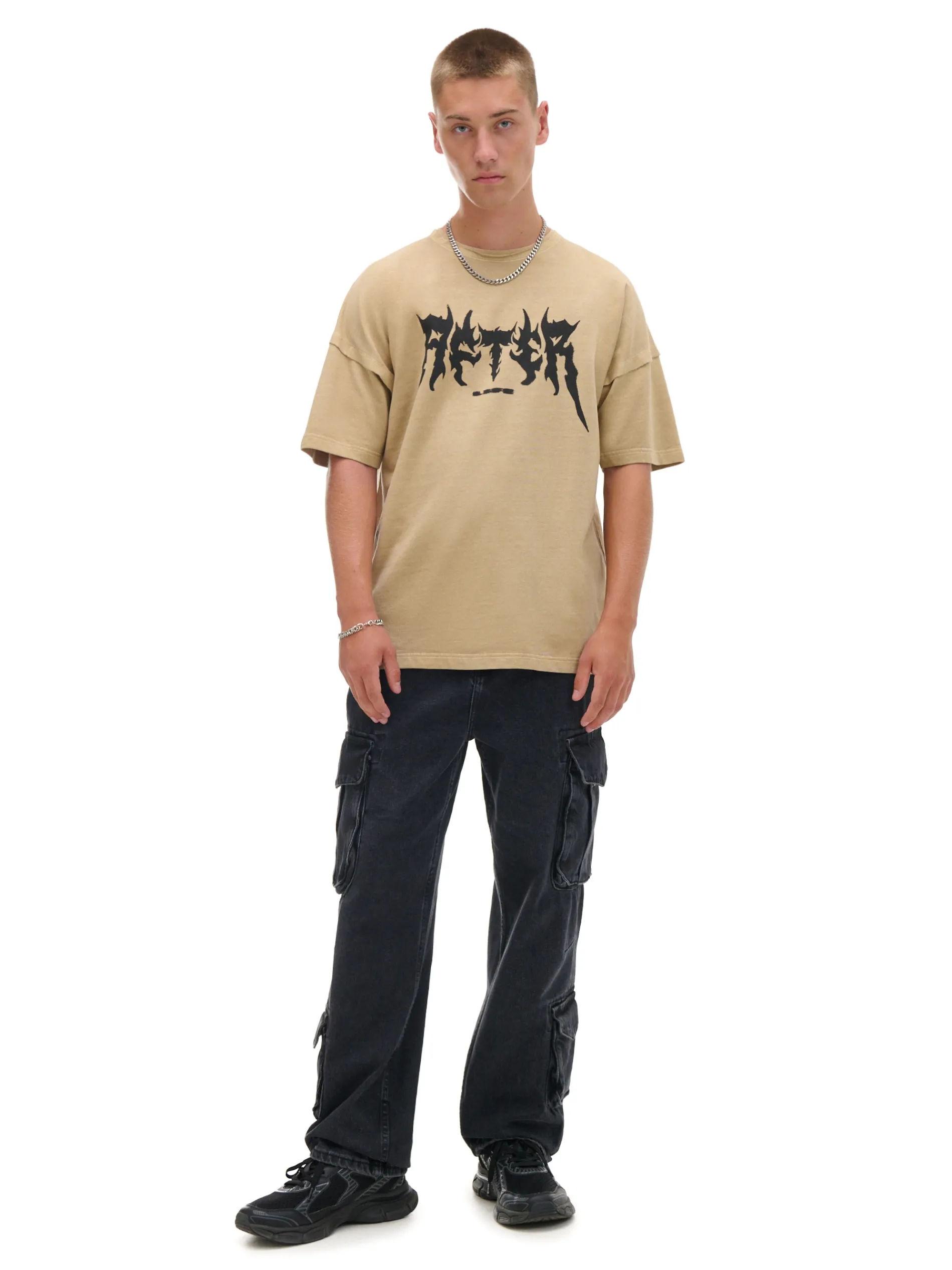 Cropp Koszulki*Beżowa koszulka z nadrukiem