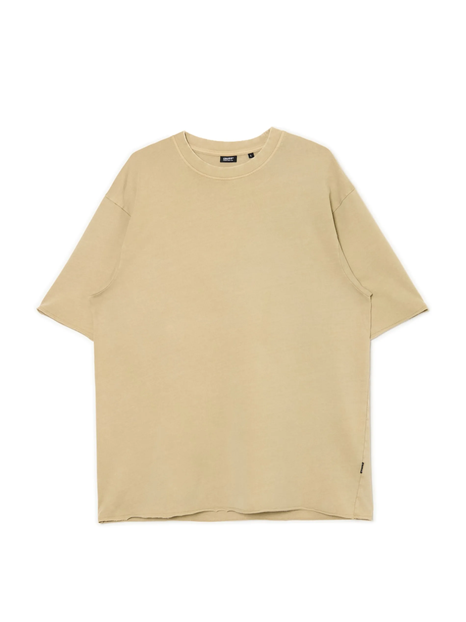 Cropp Koszulki*Beżowa koszulka z surowym wykończeniem