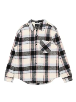 Cropp Koszule*Beżowa kraciasta koszula z domieszką wełny