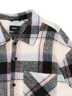 Cropp Koszule*Beżowa kraciasta koszula z domieszką wełny