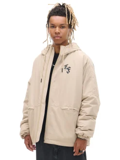 Cropp Kurtki, Płaszcze*Beżowa kurtka z kapturem i nadrukiem