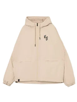 Cropp Kurtki, Płaszcze*Beżowa kurtka z kapturem i nadrukiem