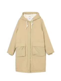 Cropp Kurtki, Płaszcze|Kożuszki, Futerka*Beżowa parka z kapturem