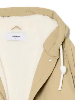 Cropp Kurtki, Płaszcze|Kożuszki, Futerka*Beżowa parka z kapturem