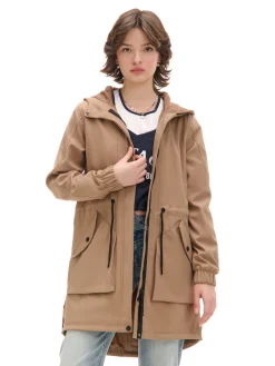 Cropp Kurtki, Płaszcze*Beżowa parka z kapturem