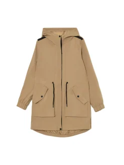 Cropp Kurtki, Płaszcze*Beżowa parka z kapturem