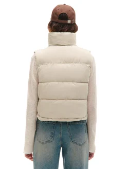 Cropp Kurtki, Płaszcze*Beżowa pikowana kamizelka