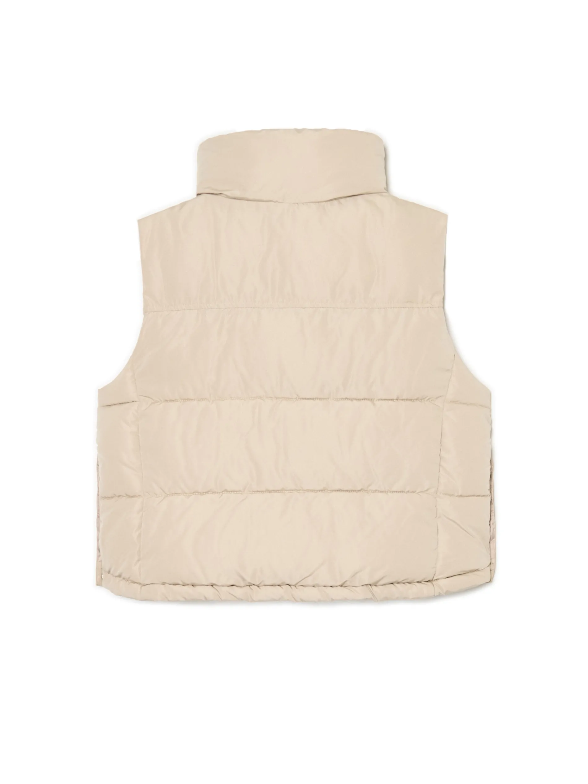 Cropp Kurtki, Płaszcze*Beżowa pikowana kamizelka