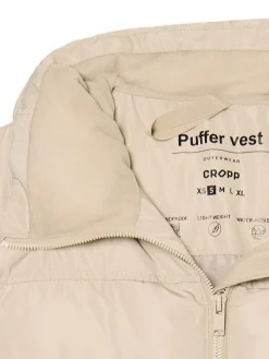 Cropp Kurtki, Płaszcze*Beżowa pikowana kamizelka