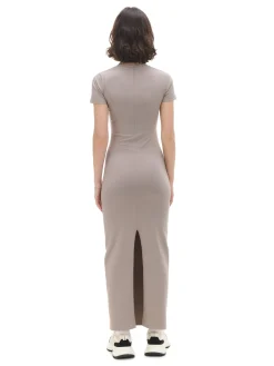 Cropp Sukienki, Kombinezony*Beżowa sukienka maxi z krótkim rękawem