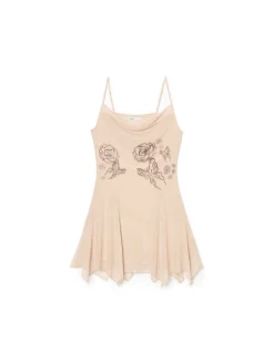 Cropp Sukienki, Kombinezony*Beżowa sukienka mini na ramiączkach