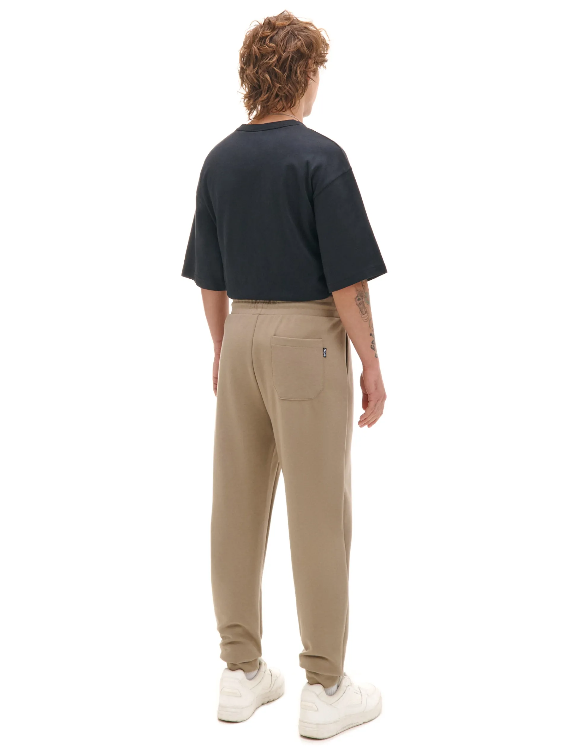 Cropp Spodnie*Beżowe dresowe joggery regular