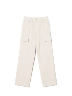 Cropp Jeansy*Beżowe jeansy cargo straight