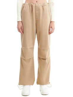 Cropp Jeansy*Beżowe jeansy parachute