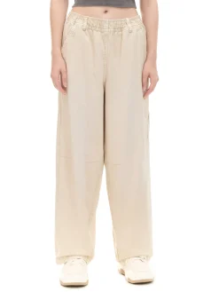 Cropp Spodnie*Beżowe spodnie baggy z wysokim stanem