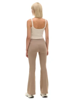 Cropp Spodnie*Beżowe spodnie flare z wysokim stanem