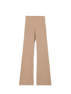 Cropp Spodnie*Beżowe spodnie flare z wysokim stanem