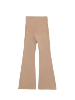 Cropp Spodnie*Beżowe spodnie flare z wysokim stanem