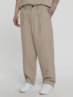 Cropp Spodnie*Beżowe spodnie loose ADU.LTD