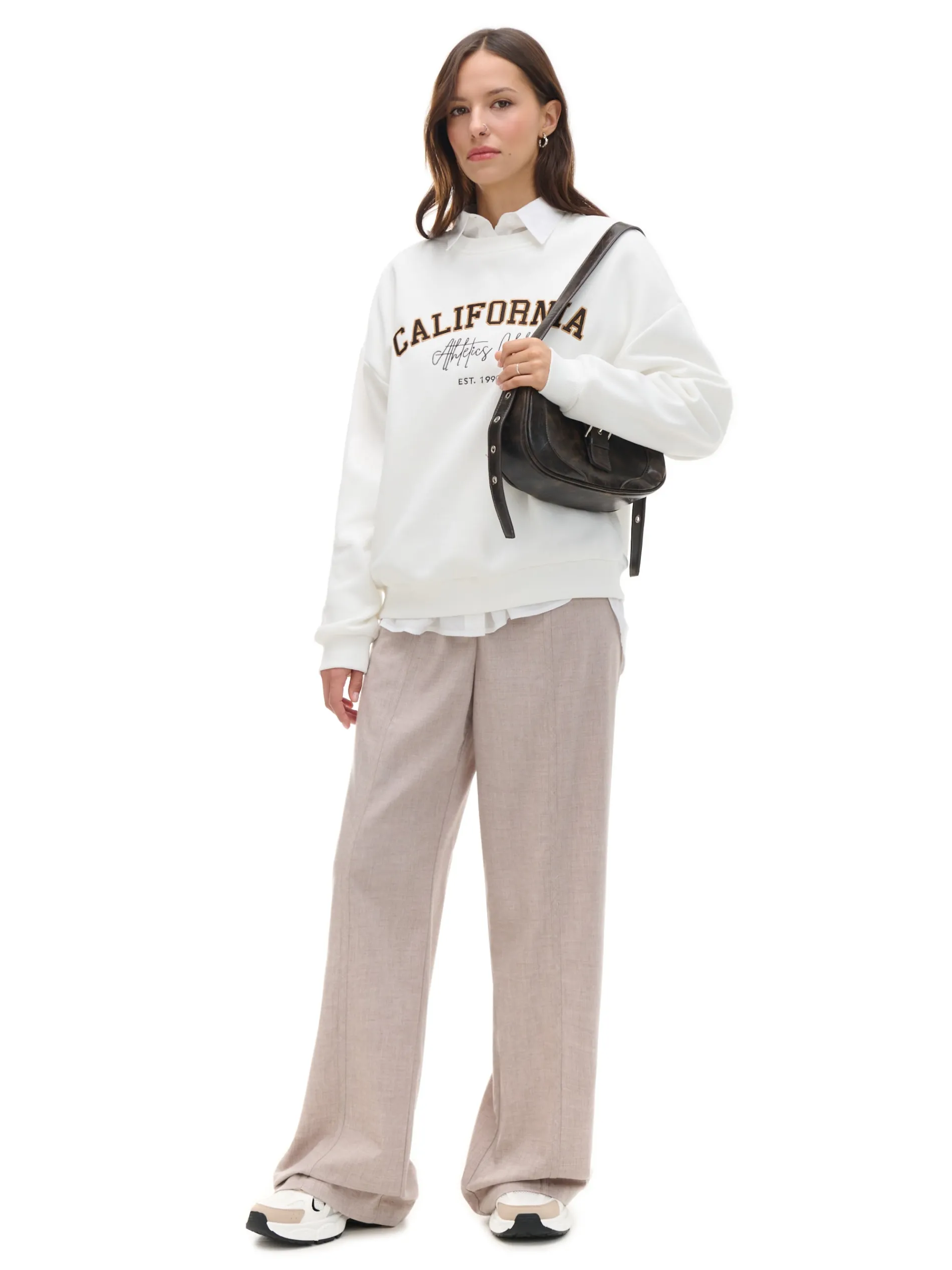 Cropp Spodnie*Beżowe spodnie tailoring