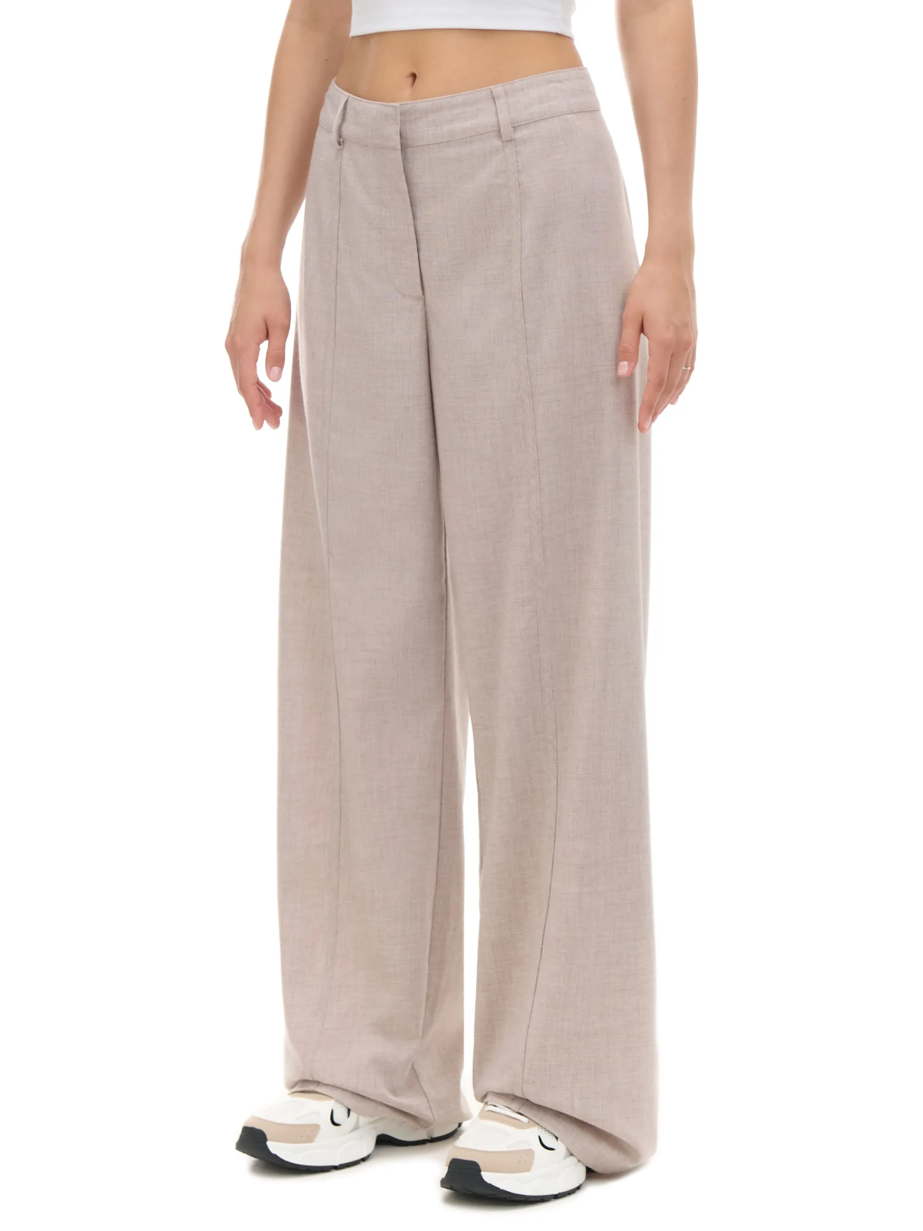 Cropp Spodnie*Beżowe spodnie tailoring