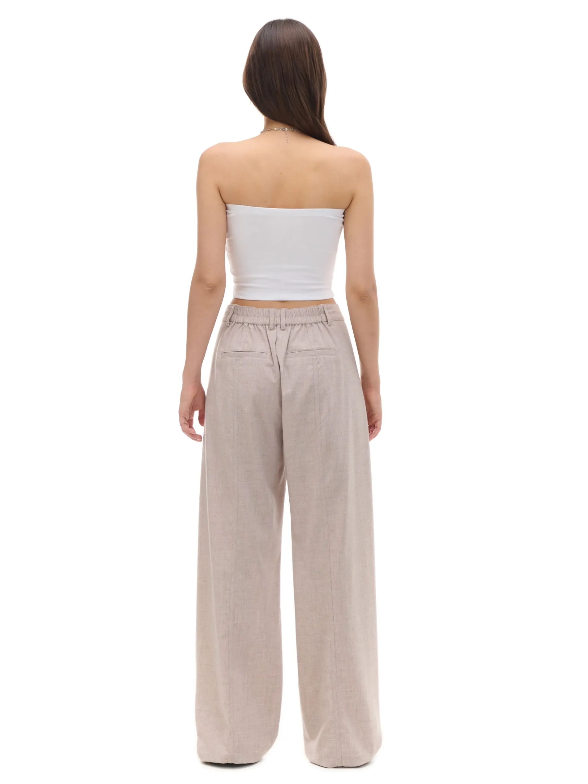 Cropp Spodnie*Beżowe spodnie tailoring