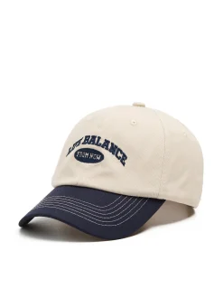 Cropp Czapki*Beżowo-granatowa czapka z daszkem